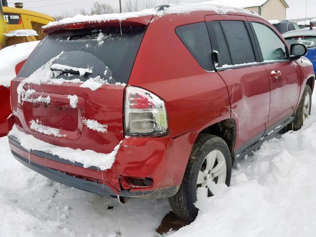 1C4NJDBB0DD271468 - 2013 JEEP COMPASS SP RED photo 4