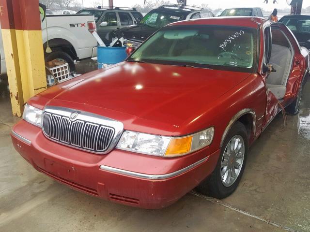 2MEFM74W9WX698994 - 1998 MERCURY GRAND MARQ RED photo 2