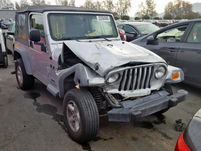 1J4FA39S55P322672 - 2005 JEEP WRANGLER X SILVER photo 1