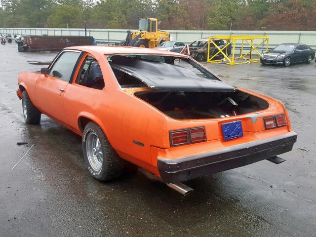 1X27D7T168039 - 1977 CHEVROLET NOVA ORANGE photo 3