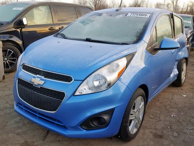 KL8CB6S94EC523042 - 2014 CHEVROLET SPARK LS BLUE photo 2