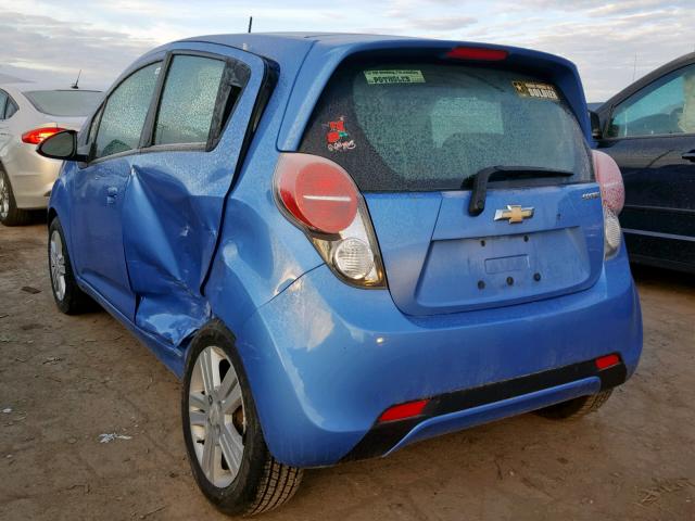 KL8CB6S94EC523042 - 2014 CHEVROLET SPARK LS BLUE photo 3