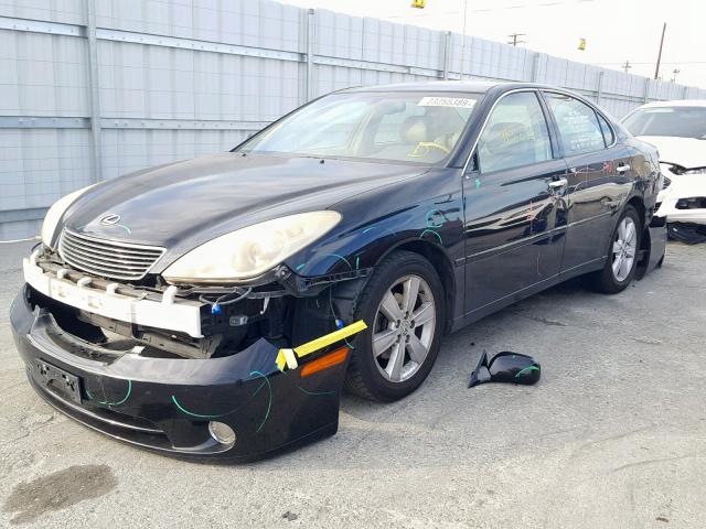 JTHBA30G155056610 - 2005 LEXUS ES 330 BLACK photo 2