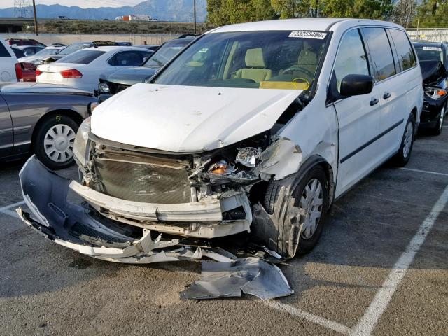 5FNRL38249B013788 - 2009 HONDA ODYSSEY LX WHITE photo 2