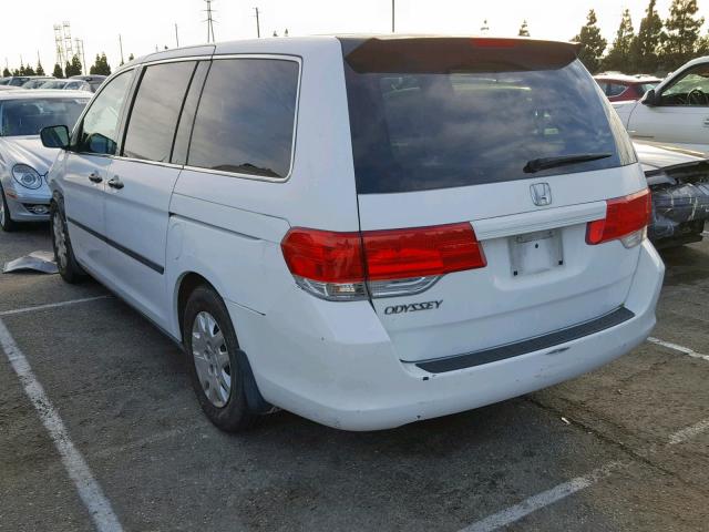 5FNRL38249B013788 - 2009 HONDA ODYSSEY LX WHITE photo 3