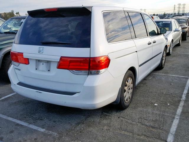 5FNRL38249B013788 - 2009 HONDA ODYSSEY LX WHITE photo 4