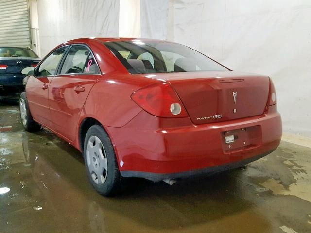 1G2ZF58B574124071 - 2007 PONTIAC G6 VALUE L RED photo 3