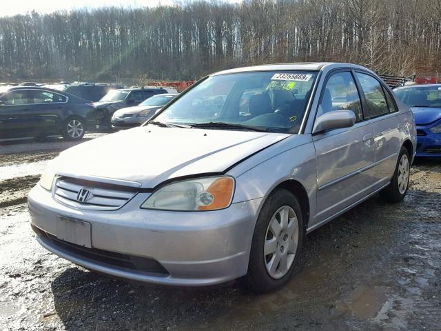 1HGES26731L058878 - 2001 HONDA CIVIC EX SILVER photo 2