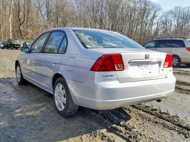 1HGES26731L058878 - 2001 HONDA CIVIC EX SILVER photo 3