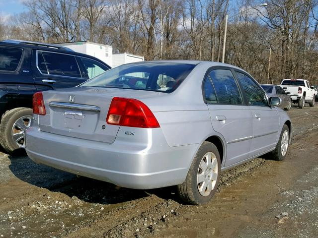 1HGES26731L058878 - 2001 HONDA CIVIC EX SILVER photo 4