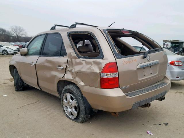 2HNYD18642H526632 - 2002 ACURA MDX TOURIN BEIGE photo 3