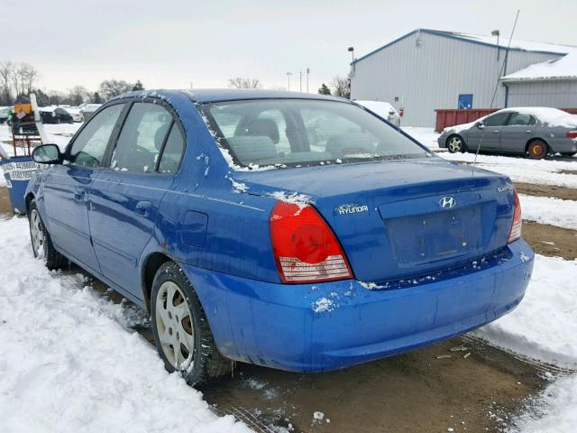 KMHDN46D96U228211 - 2006 HYUNDAI ELANTRA GL BLUE photo 3