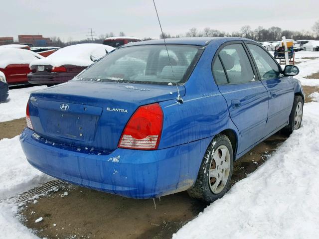 KMHDN46D96U228211 - 2006 HYUNDAI ELANTRA GL BLUE photo 4