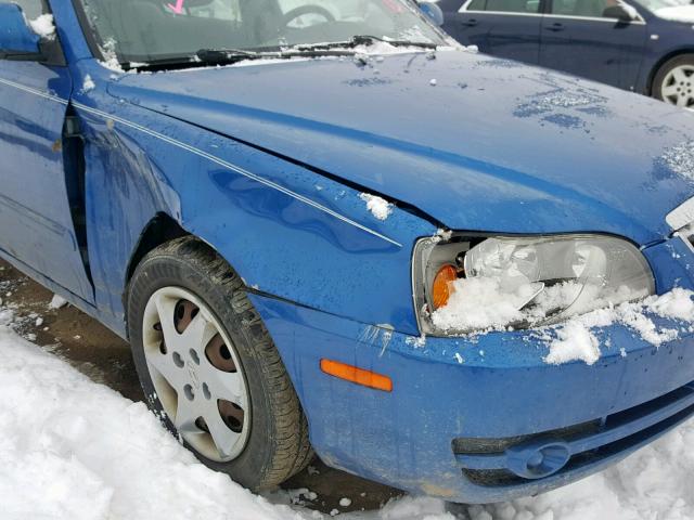 KMHDN46D96U228211 - 2006 HYUNDAI ELANTRA GL BLUE photo 9