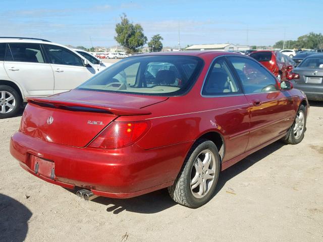 19UYA325XWL007668 - 1998 ACURA 2.3CL BURGUNDY photo 4