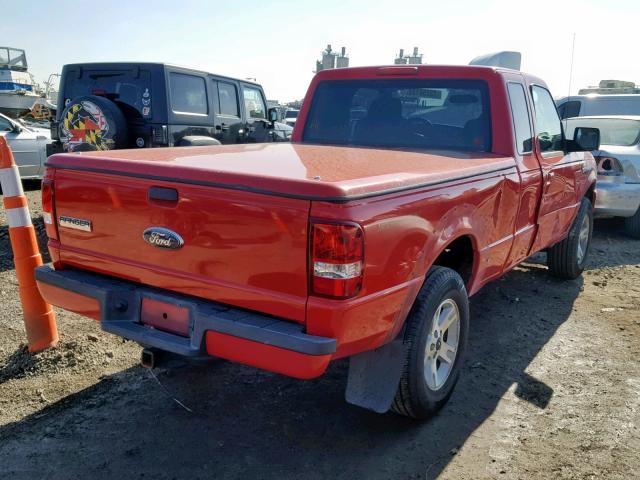 1FTYR14U86PA01036 - 2006 FORD RANGER SUP RED photo 4