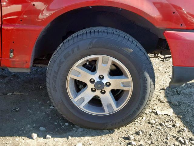 1FTYR14U86PA01036 - 2006 FORD RANGER SUP RED photo 9