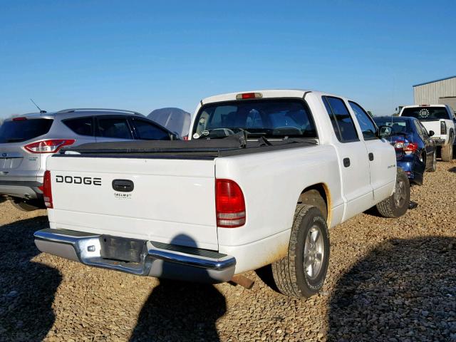 1B7HL48X12S560927 - 2002 DODGE DAKOTA QUA WHITE photo 4