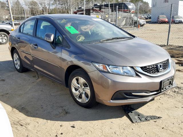 19XFB2F52DE046123 - 2013 HONDA CIVIC LX GRAY photo 1