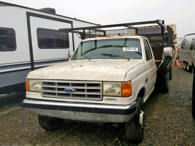 2FDLF47M8MCA10894 - 1991 FORD F SUPER DU WHITE photo 2