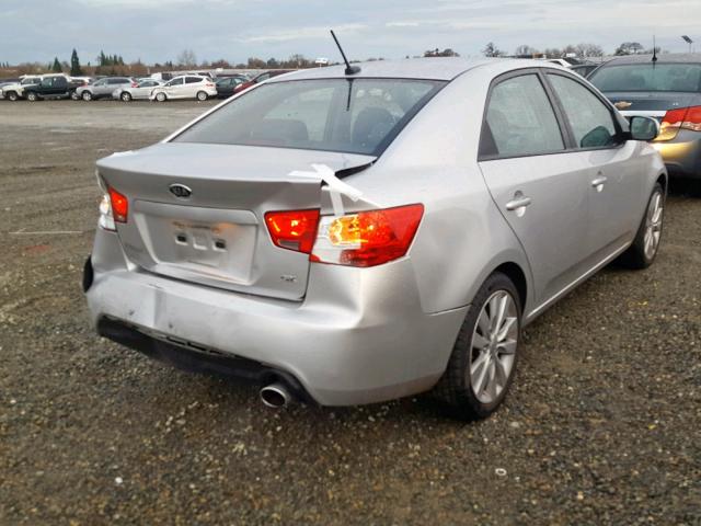 KNAFW4A31B5359482 - 2011 KIA FORTE SX SILVER photo 4