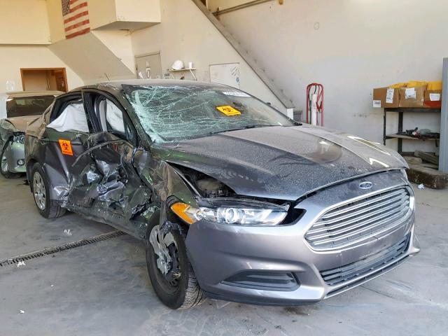 3FA6P0G73ER193962 - 2014 FORD FUSION S GRAY photo 1