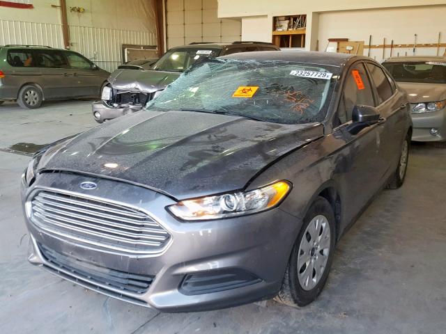 3FA6P0G73ER193962 - 2014 FORD FUSION S GRAY photo 2