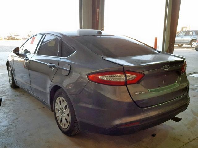 3FA6P0G73ER193962 - 2014 FORD FUSION S GRAY photo 3