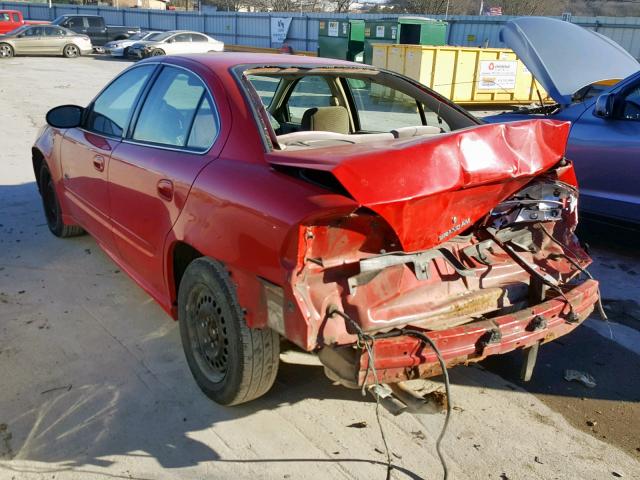 1G2NF52F63C313645 - 2003 PONTIAC GRAND AM S RED photo 3