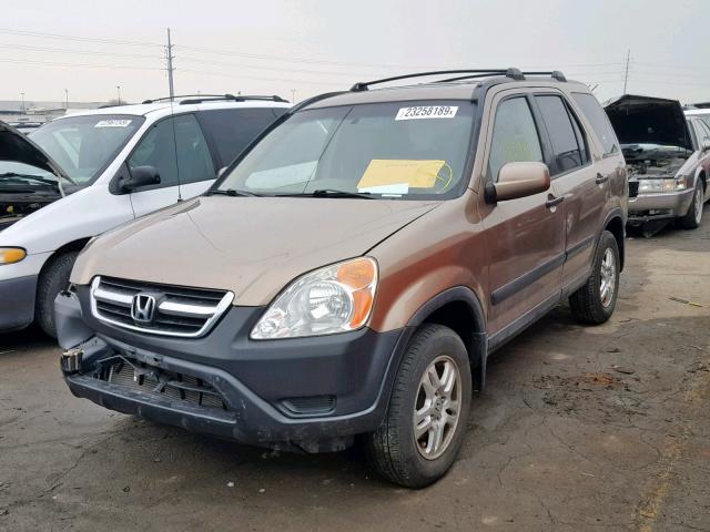 JHLRD78834C040482 - 2004 HONDA CR-V EX GOLD photo 2