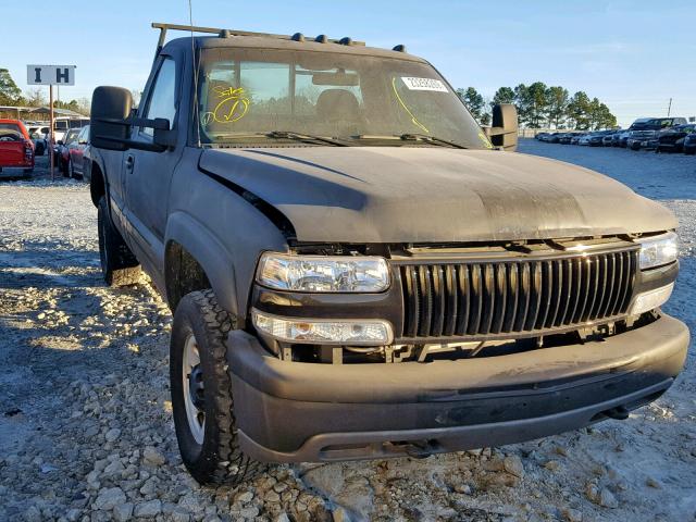 1GCHC24U61E192130 - 2001 CHEVROLET SILVERADO BLACK photo 1