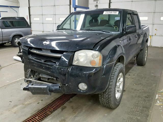 1N6ED27T01C324214 - 2001 NISSAN FRONTIER C BLACK photo 2