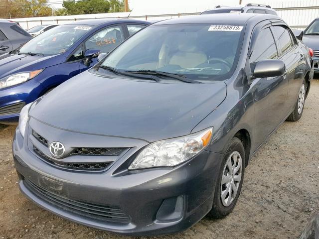 2T1BU4EE9DC109674 - 2013 TOYOTA COROLLA BA CHARCOAL photo 2