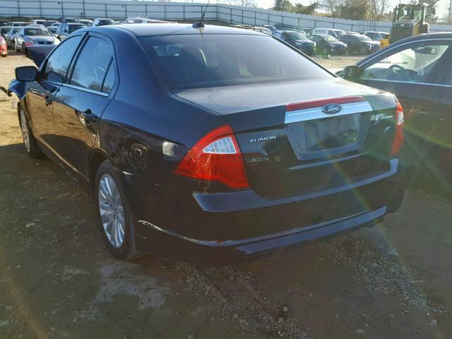 3FADP0L35CR186714 - 2012 FORD FUSION HYB BLACK photo 3