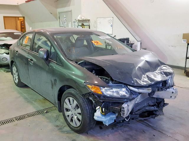 2HGFB2F59CH504177 - 2012 HONDA CIVIC LX GRAY photo 1