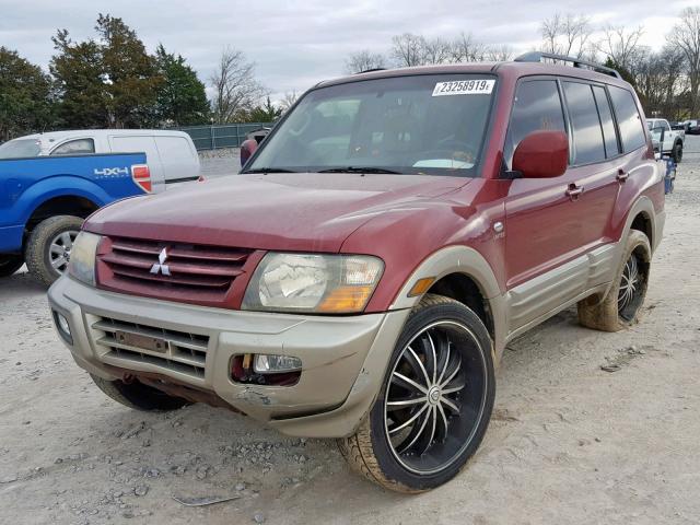 JA4MW51R02J037731 - 2002 MITSUBISHI MONTERO LI MAROON photo 2