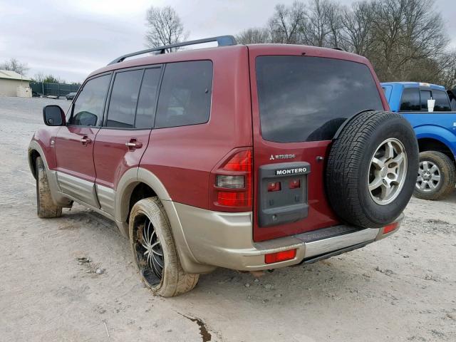 JA4MW51R02J037731 - 2002 MITSUBISHI MONTERO LI MAROON photo 3