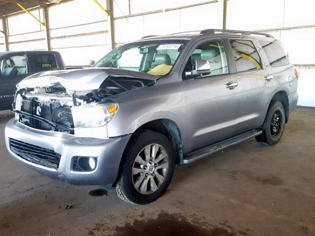 5TDDW5G17AS029909 - 2010 TOYOTA SEQUOIA PL SILVER photo 2