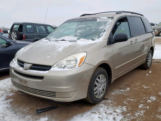 5TDZA23C45S264638 - 2005 TOYOTA SIENNA CE TAN photo 2