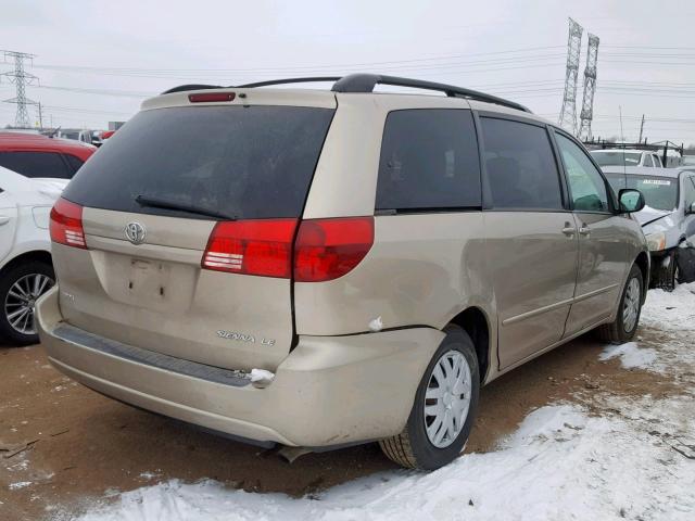 5TDZA23C45S264638 - 2005 TOYOTA SIENNA CE TAN photo 4