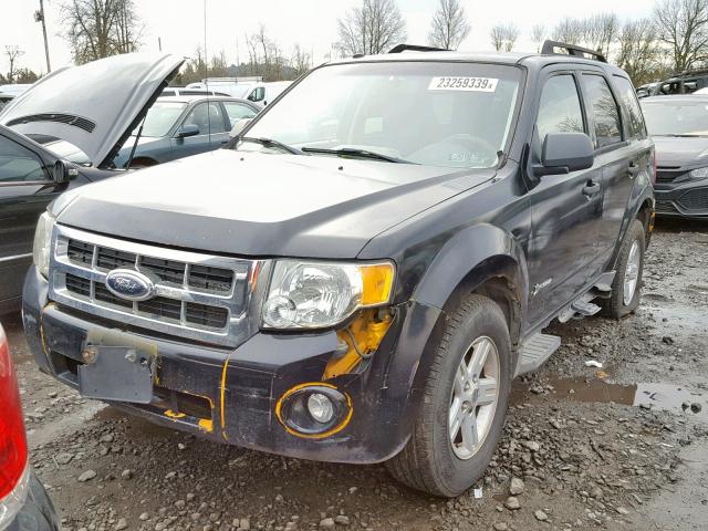 1FMCU49349KC15707 - 2009 FORD ESCAPE HYB BLACK photo 2