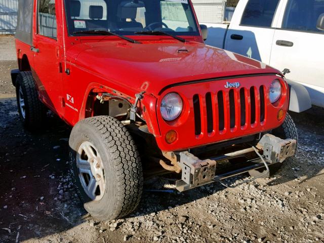 1J4FA24147L139119 - 2007 JEEP WRANGLER X RED photo 9