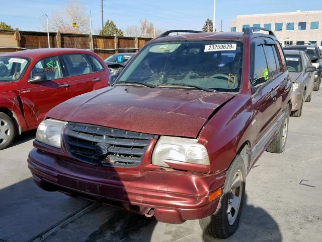 2S3TD52V736101833 - 2003 SUZUKI VITARA JLX MAROON photo 2