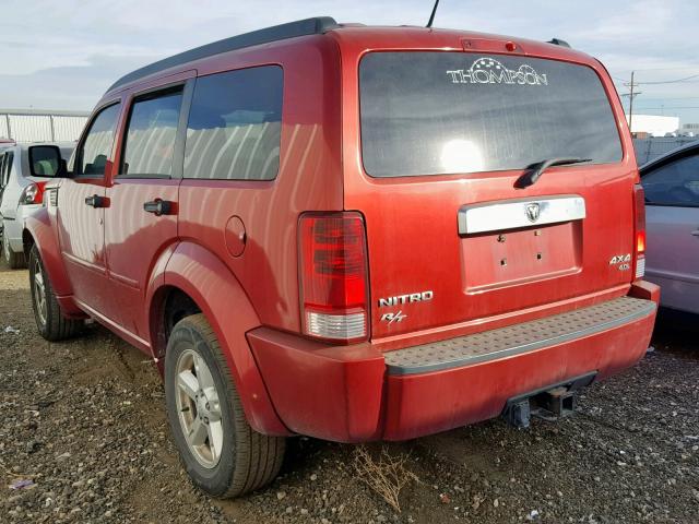 1D8GU586X8W102389 - 2008 DODGE NITRO R/T RED photo 3