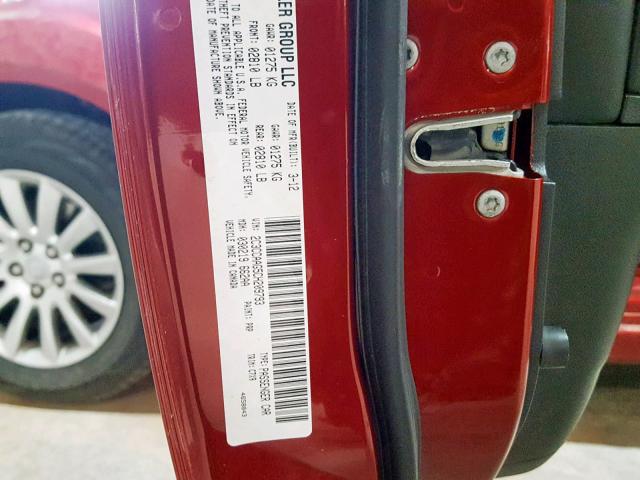 2C3CCAAG5CH209793 - 2012 CHRYSLER 300 RED photo 10