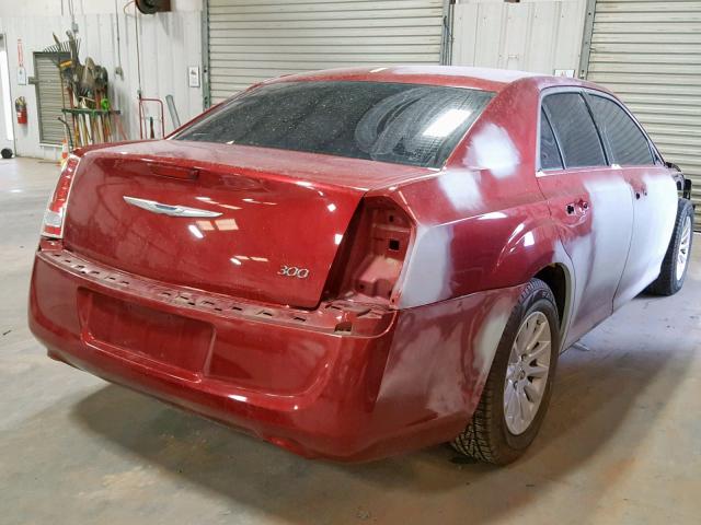 2C3CCAAG5CH209793 - 2012 CHRYSLER 300 RED photo 4