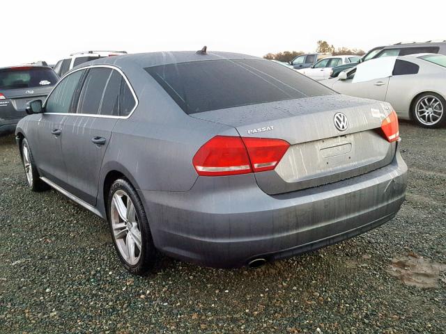 1VWBS7A36EC059786 - 2014 VOLKSWAGEN PASSAT SE GRAY photo 3