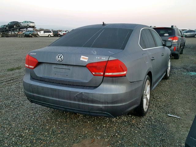 1VWBS7A36EC059786 - 2014 VOLKSWAGEN PASSAT SE GRAY photo 4