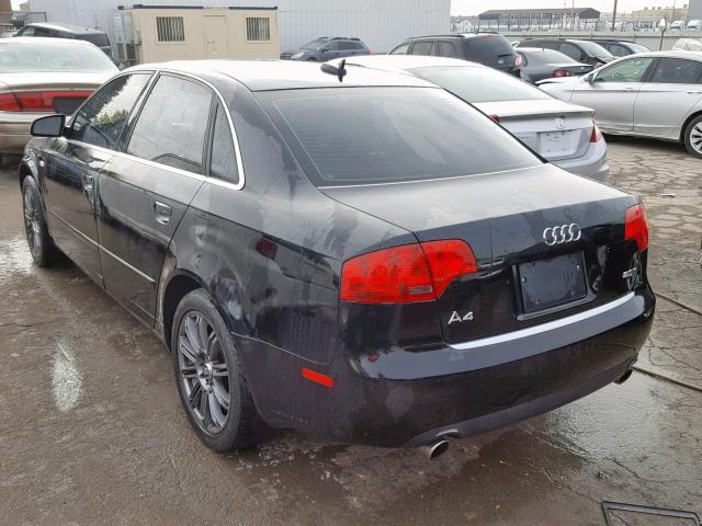 WAUAF78E36A039239 - 2006 AUDI A4 2 BLACK photo 3