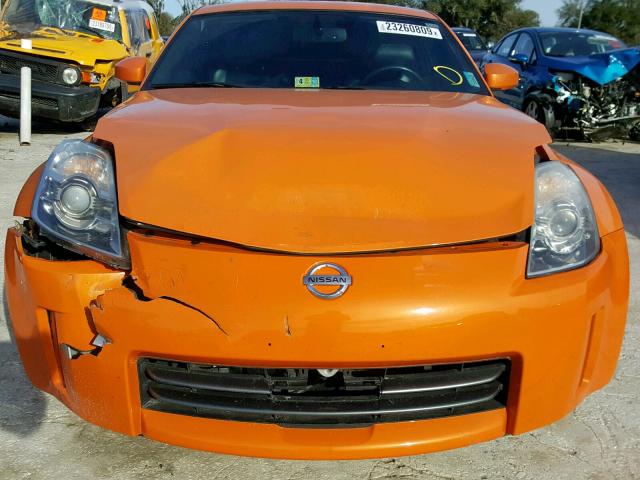 JN1BZ34E77M553420 - 2007 NISSAN 350Z COUPE ORANGE photo 9